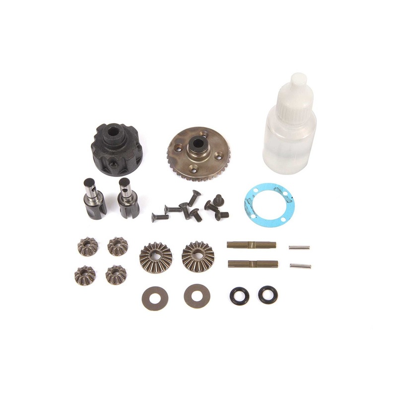 LOSI TLR332086 Front Rear Diff Complete Metal: 22X-4