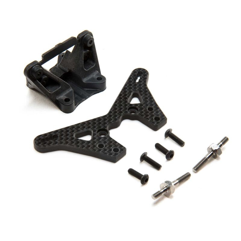 LOSI TLR334057 Carbon Laydown Rear Tower +2mm Conversion 22 5.0 *DISC*