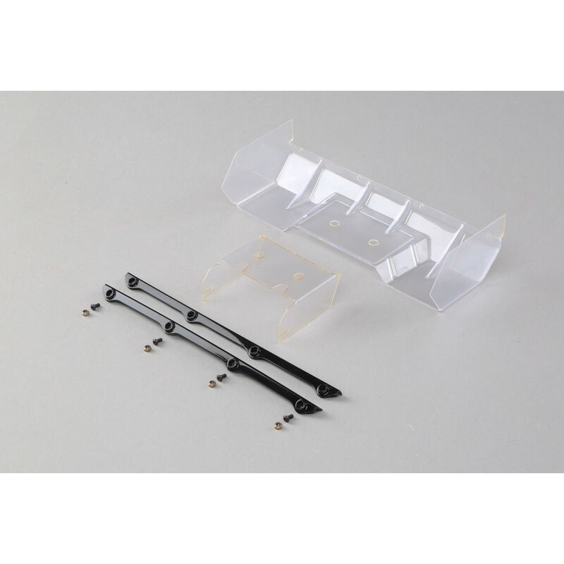 LOSI TLR340004 Polycarbonate Wing, Pre Cut,Clear: 8/E/T 4.0