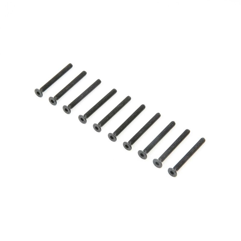 LOSI TLR235009 Flat Head Screws, M3 x 30mm (10)
