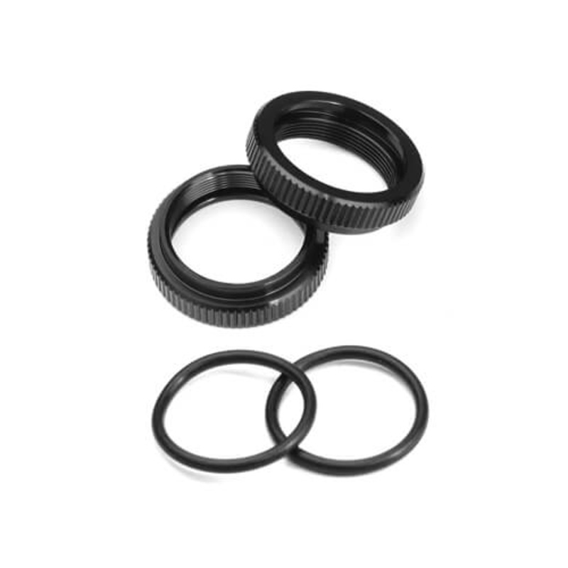 TEKNO TKR6719A Shock Adjustment Collars, Aluminum W/ O- Rings, EB410 2pc