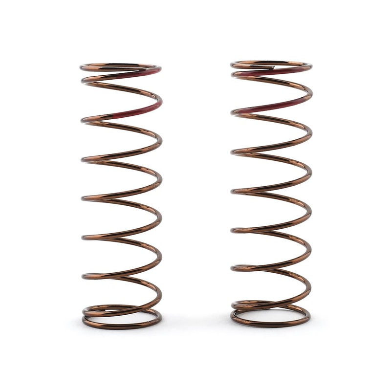 TEKNO TKR8768 LF Shock Spring Set front, 1.68.5, 5.29lb/in, 75mm, red