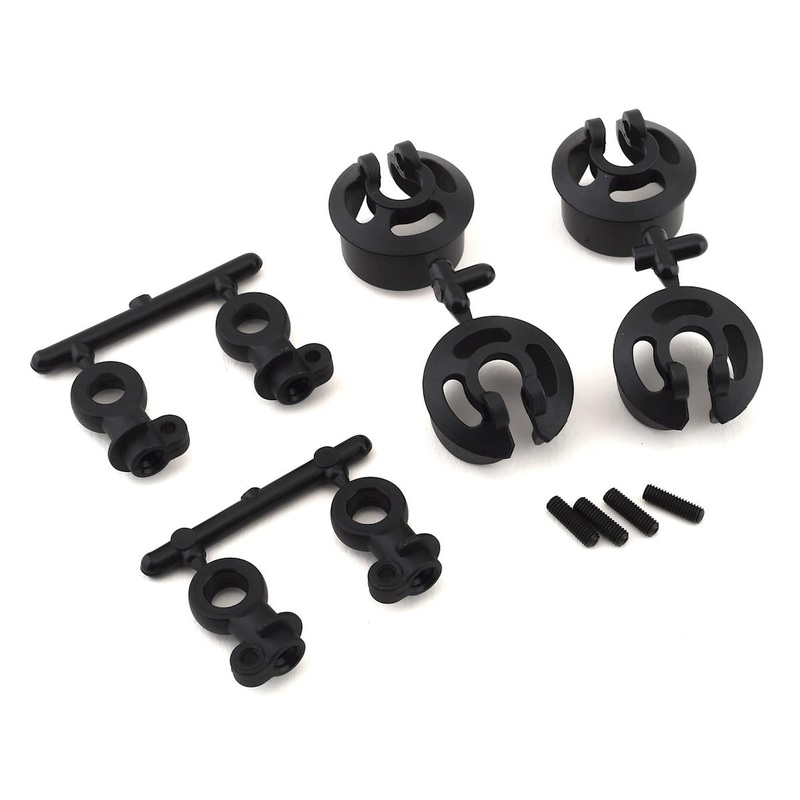 TEKNO TKR6140B Locking Shock Rod Ends and Spring Perch Set (16mm)