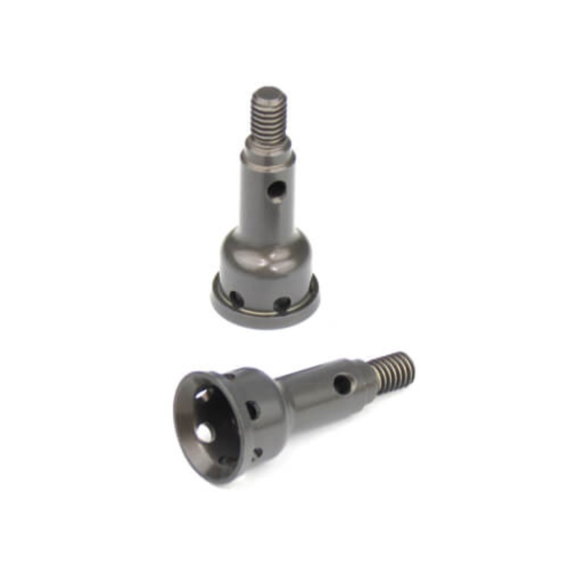 TEKNO TKR6573FA Stub Axles, Front, 7075 Hard Anodized Aluminum (2): EB410