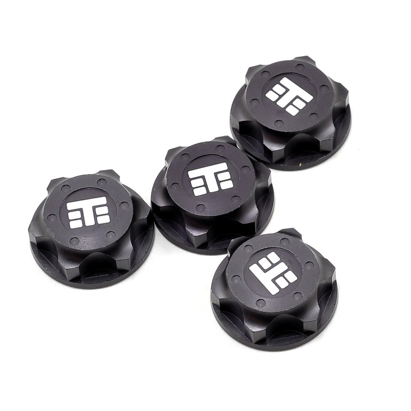 TEKNO TKR5116B Wheel Nuts 17mm M12x1.0 T Logo Serrated (4)