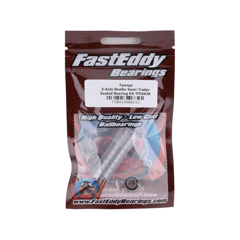 FAST EDDY TFE6636 Tamiya 3-Axle Reefer Semi Trailer Sealed Bearing Kit