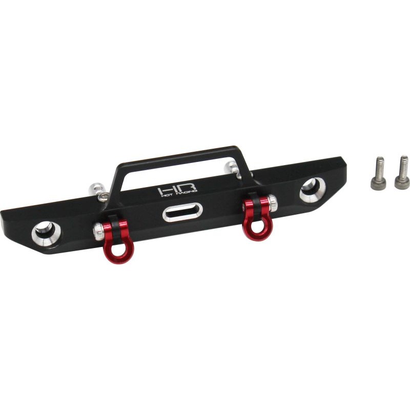 HOT RACING SXTF03CM01 Aluminum Front Bumper w/Fairlead and Light Buckets for SCX24