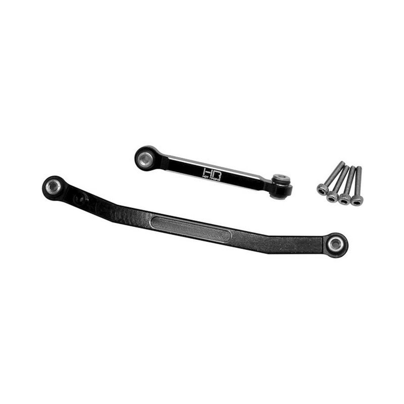 HOT RACING SXTF49X01 Axial SCX24 Aluminum Fix Tight Tolerance Steering Rod Link Black