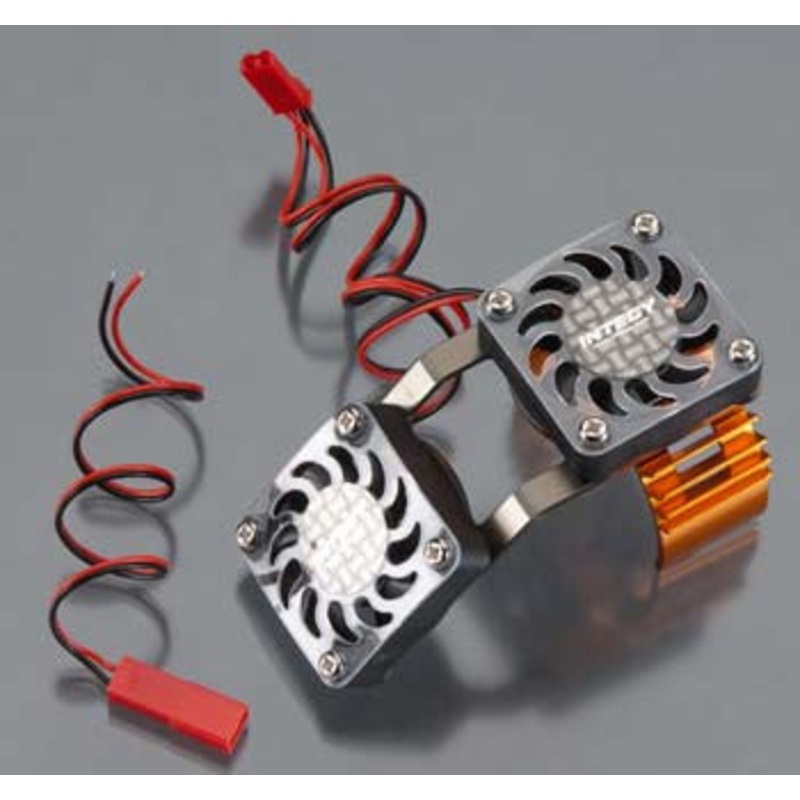 INTEGY T6666ORANGE Motor Heatsink+Twin Cooling Fan 1/10 Blitz *DISC*