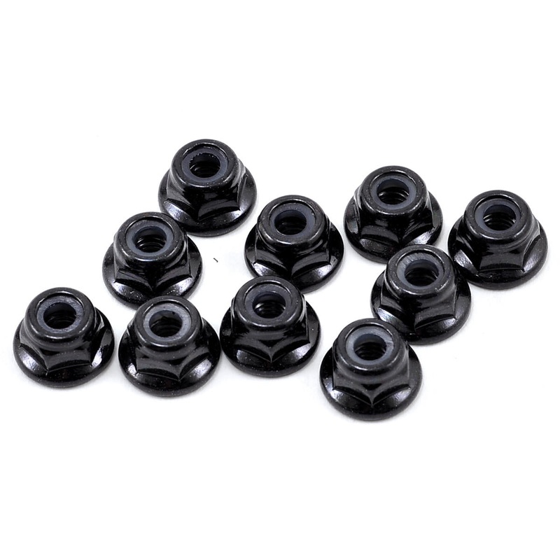 TEKNO TKR1212 M4 Flanged Locknut (Black) (10)