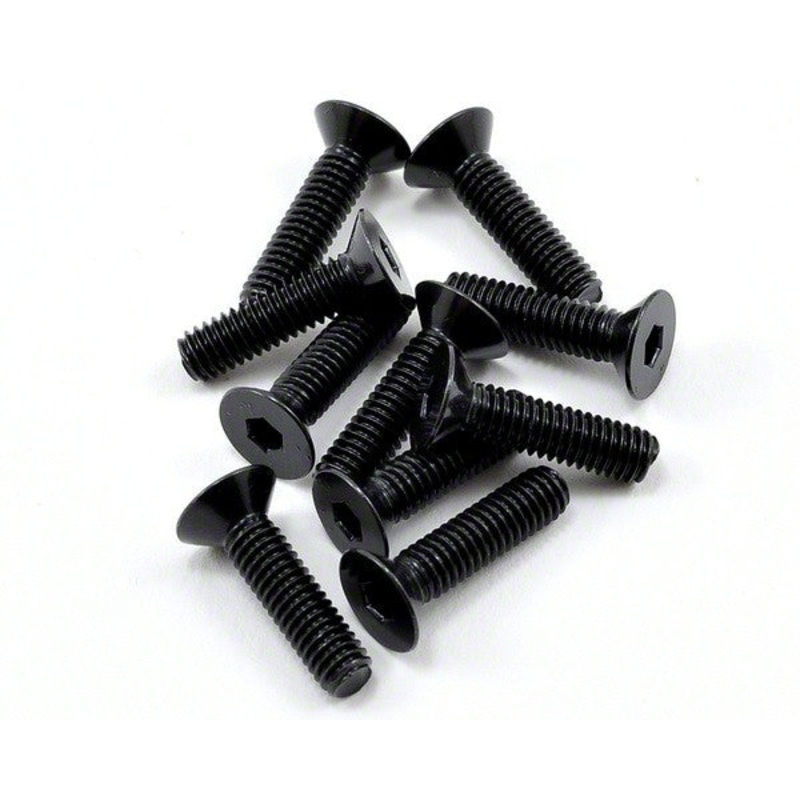 TEKNO TKR1346 Flat Head Screws M4x15mm Black EB48