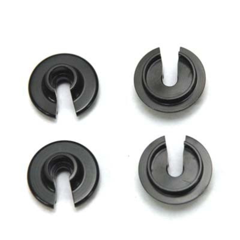 STRC STA80035CBK Aluminum Shock Spring Retainers (4) Yeti (Black)