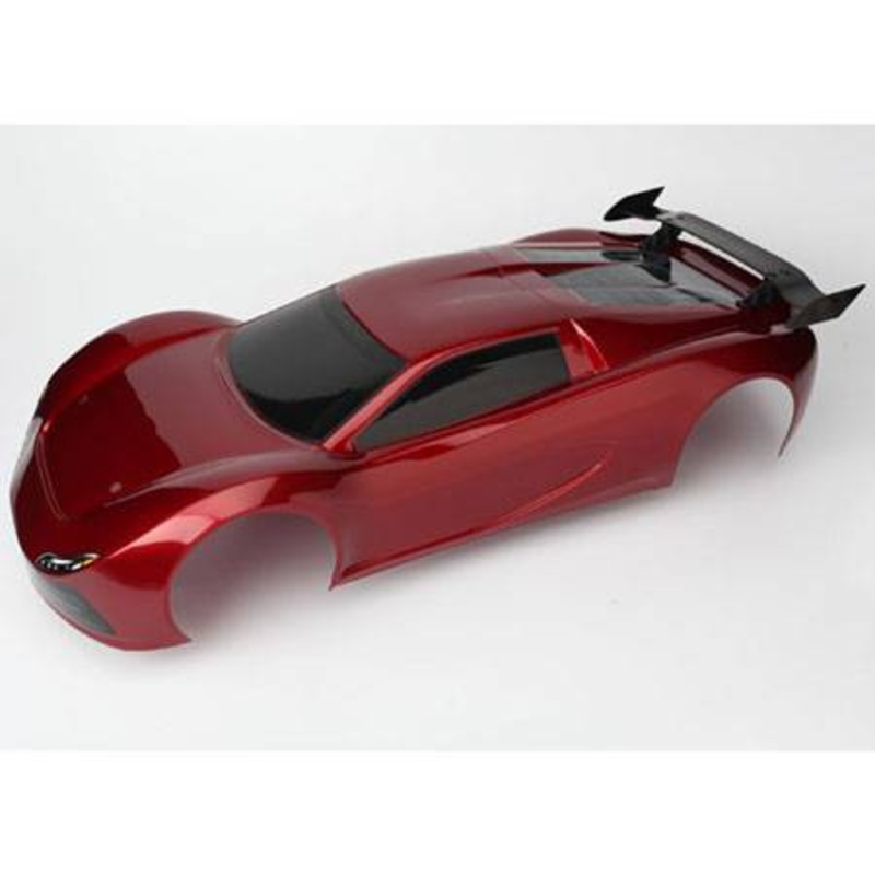 TRAXXAS 6411R Body, XO-1, red (painted, decals applied, assembled with wing)