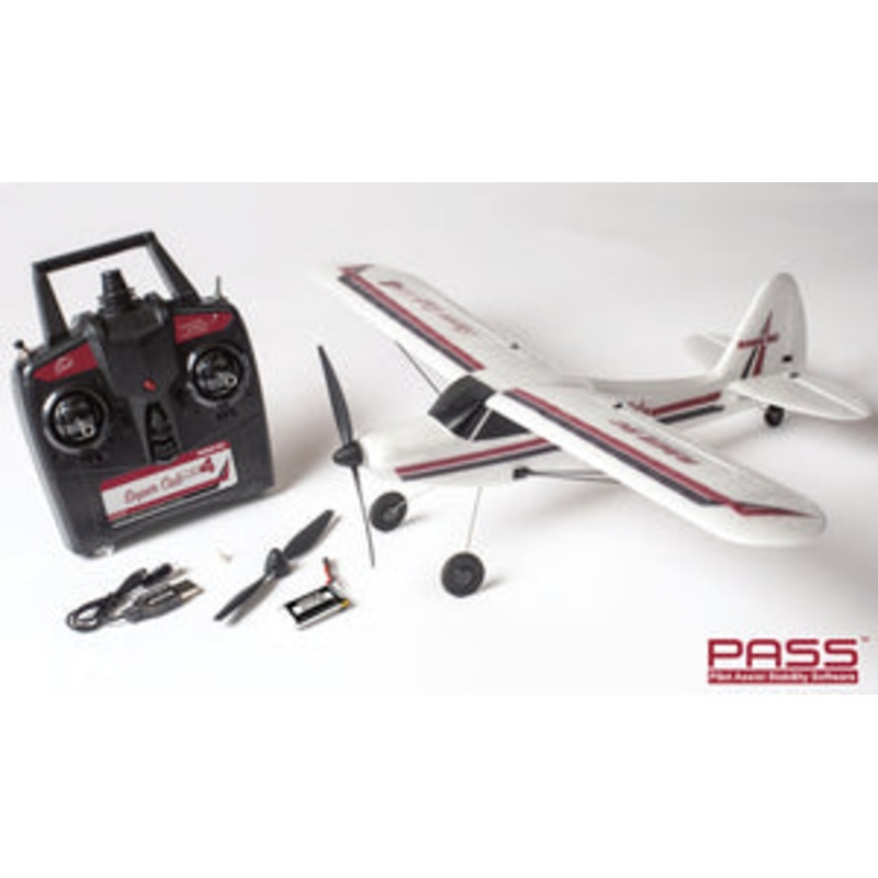 RAGE RC RGRA1114 Super Cub MX4 Micro EP 4-Channel RTF Airplane with PASS System