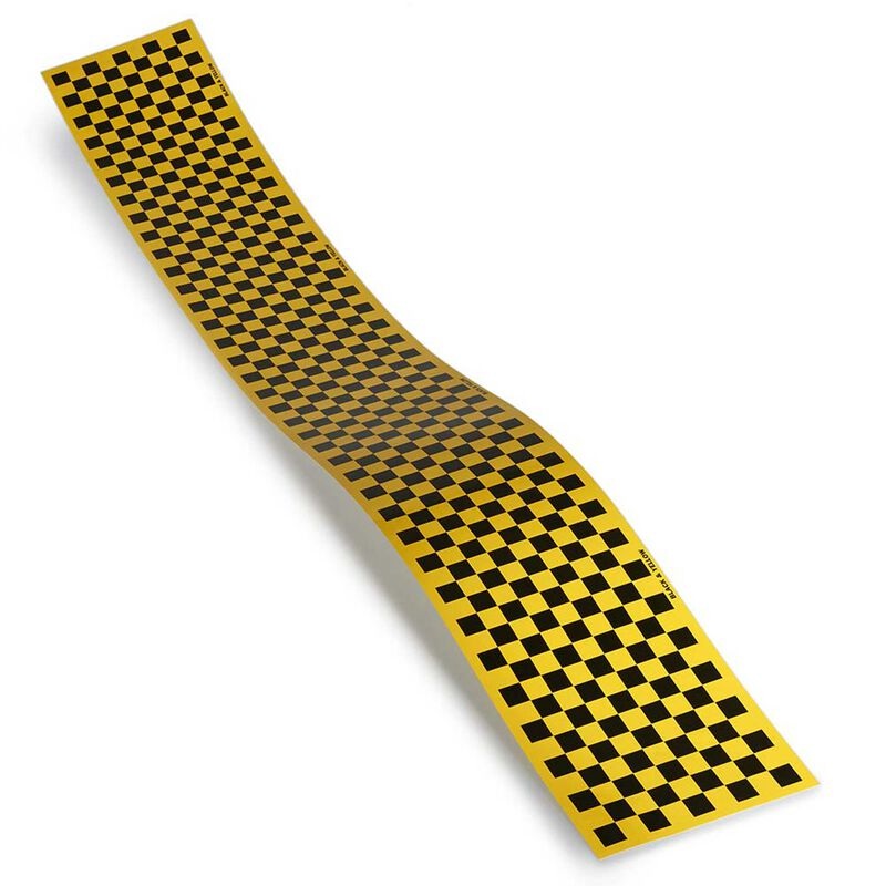 TOPFLITE TOPQ4115 Check Trim MonoKote Black/Yellow