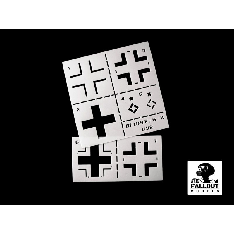 Fallout Models - 1/32 Balkenkreuz Stencils - BF109 F/G/K