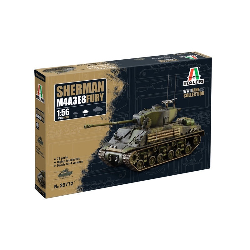 Italeri - 1/56 Sherman M4A3E8 Fury