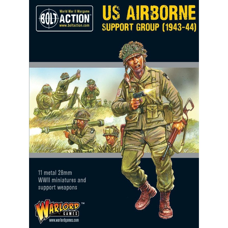Warlord - Bolt Action  US Airborne Support Group (1943-44) (HQ & Mortar & MMG)