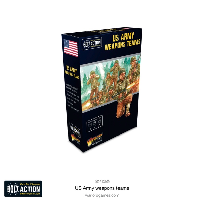 Warlord - Bolt Action  US Army Weapons Teams