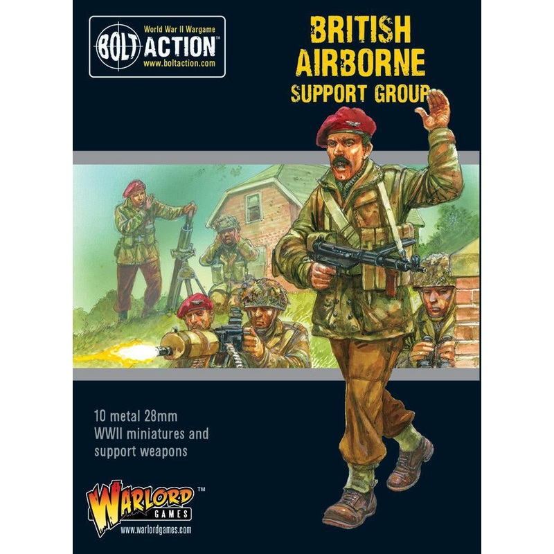 Warlord - Bolt Action  British Airborne Support Group (HQ & Mortar & MMG)