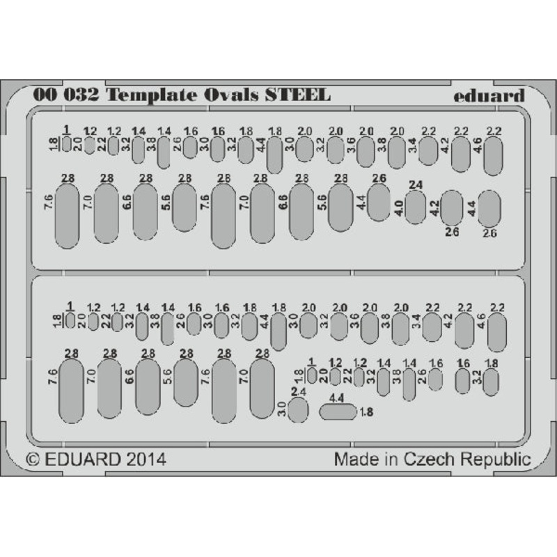 Eduard -  Template Ovals STEEL (00032)