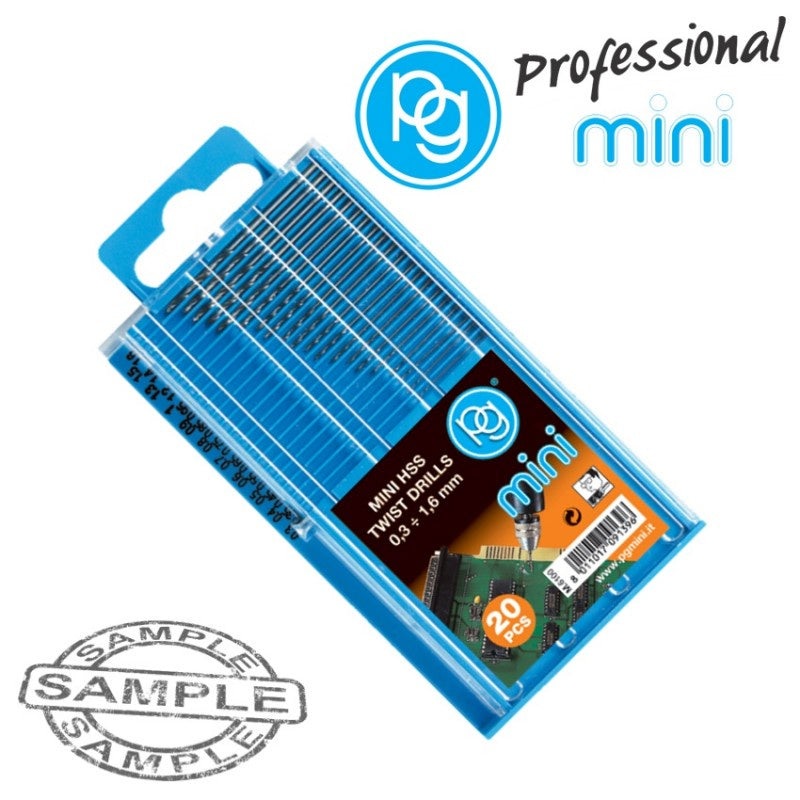 PG - HSS Twist drill Bit Set (0.3 - 1.6mm) (20pcs)