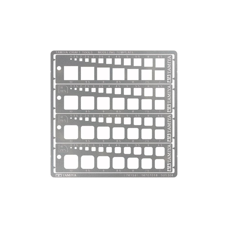 Tamiya - Modeling Template- Square 1-10mm