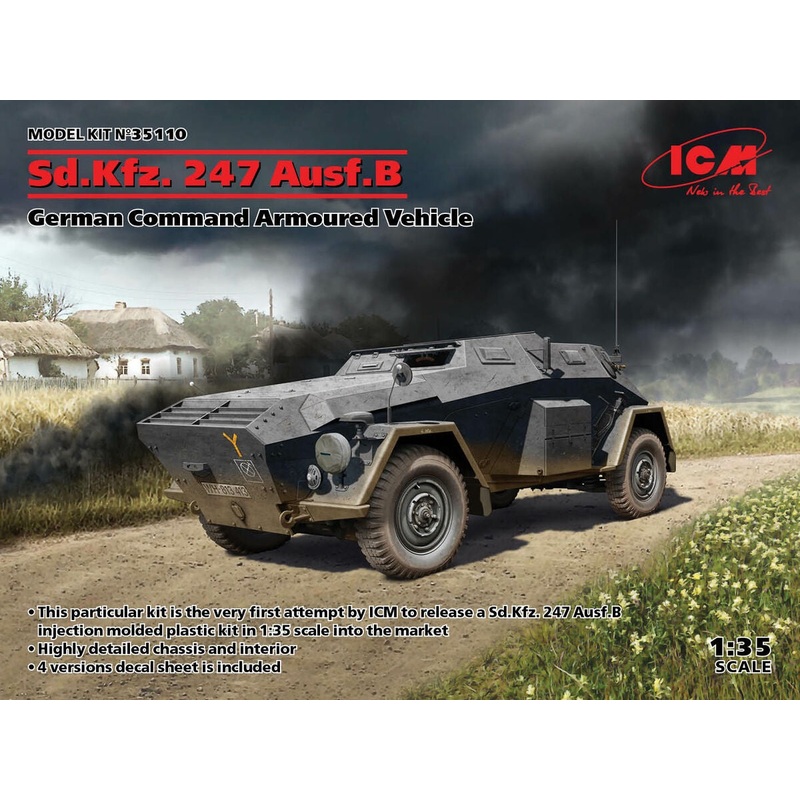 ICM - 1/35 Sd.Kfz. 247 Ausf.B German Command Armoured Vehicle