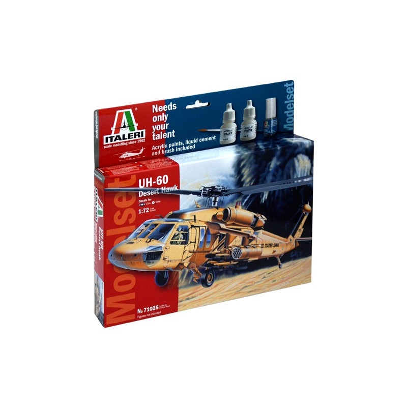 Italeri - 1/72 UH-60 Desert Hawk (Modelset incl. Paint & Glue)