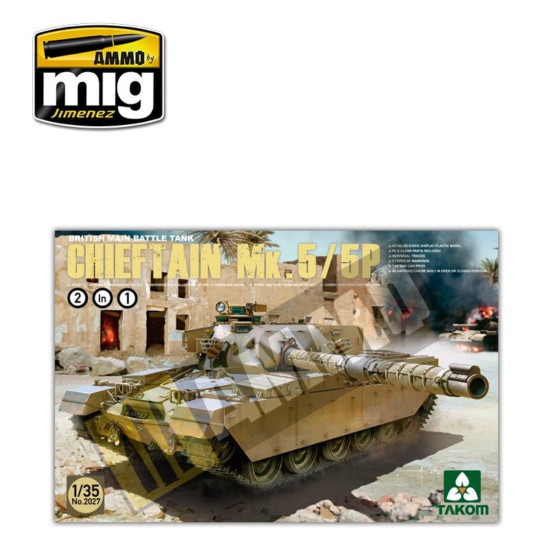 Takom - 1/35 British Main Battle Tank Chieftain Mk.5/P 2 in 1