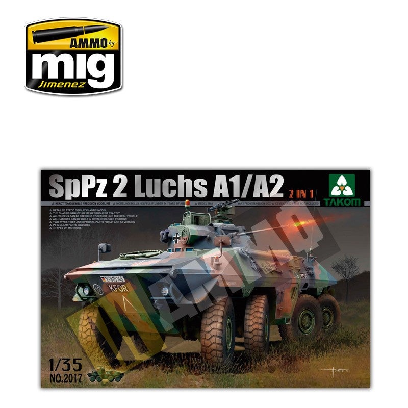 Takom - 1/35 Bundeswehr SpPz 2 Luchs A1/A2 2 in 1