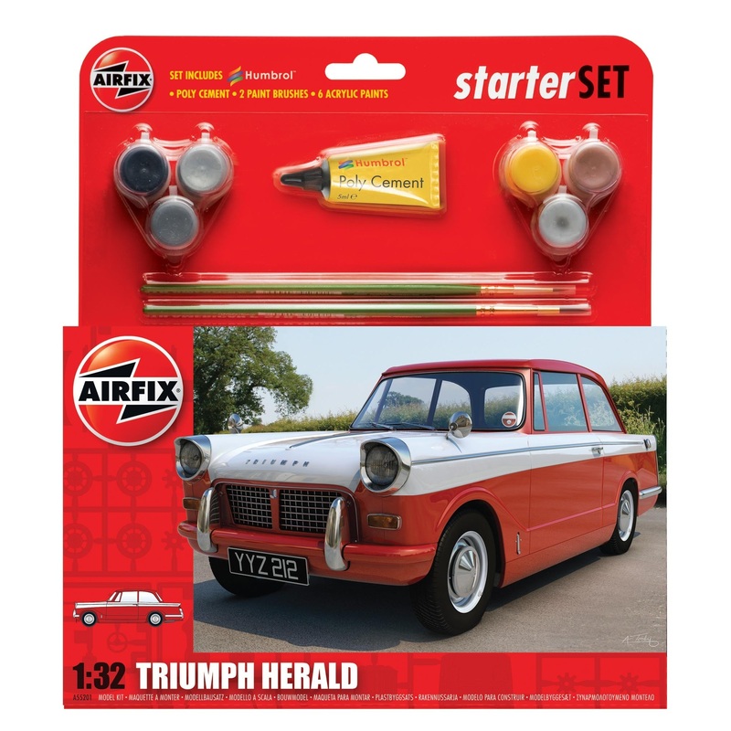 Airfix - 1/32 Triumph Herald (Starter Set Incl.Paint)