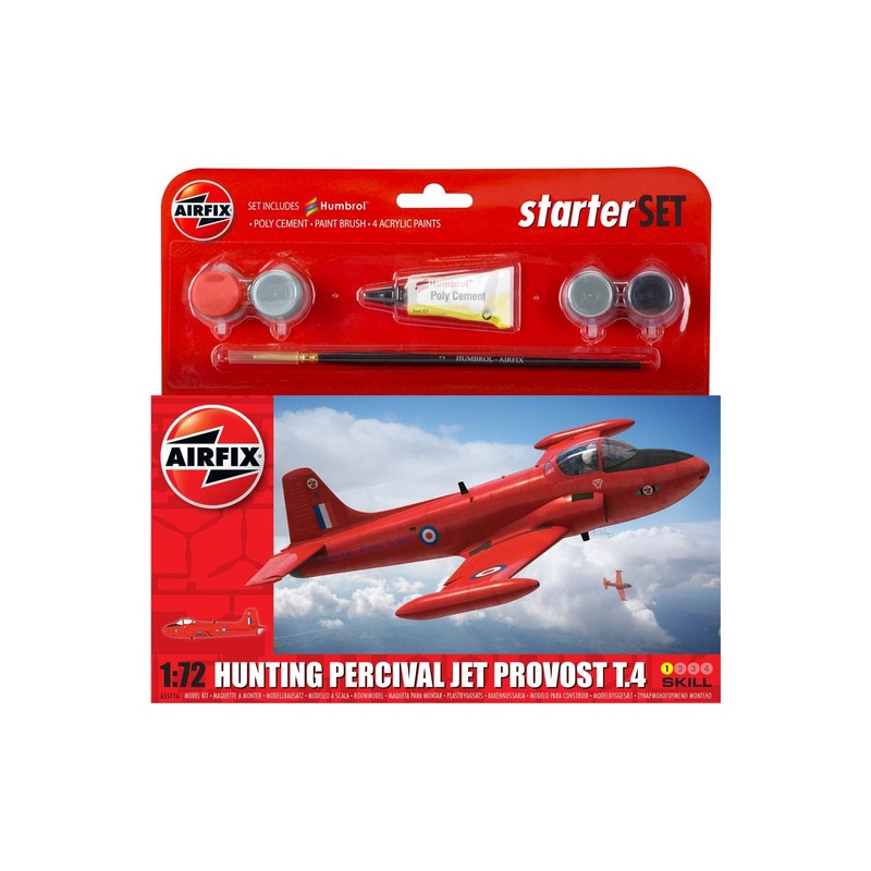 Airfix - 1/72 Percival Jet Provost (Starter Set Incl.Paint)