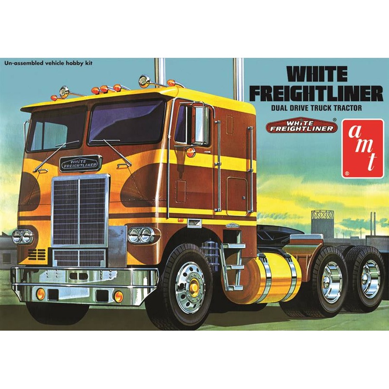 AMT - 1/25 White Freightliner - Dual Drive Truck Tractor