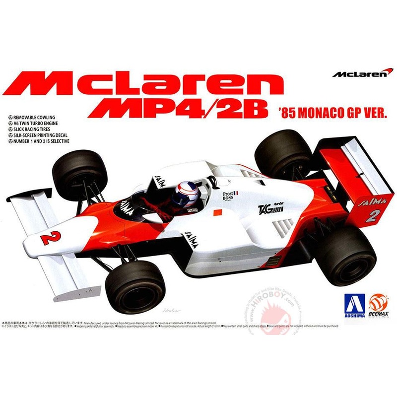 Aoshima - 1/20 Mclaren MP4/2B '85 Monaco GP Ver.