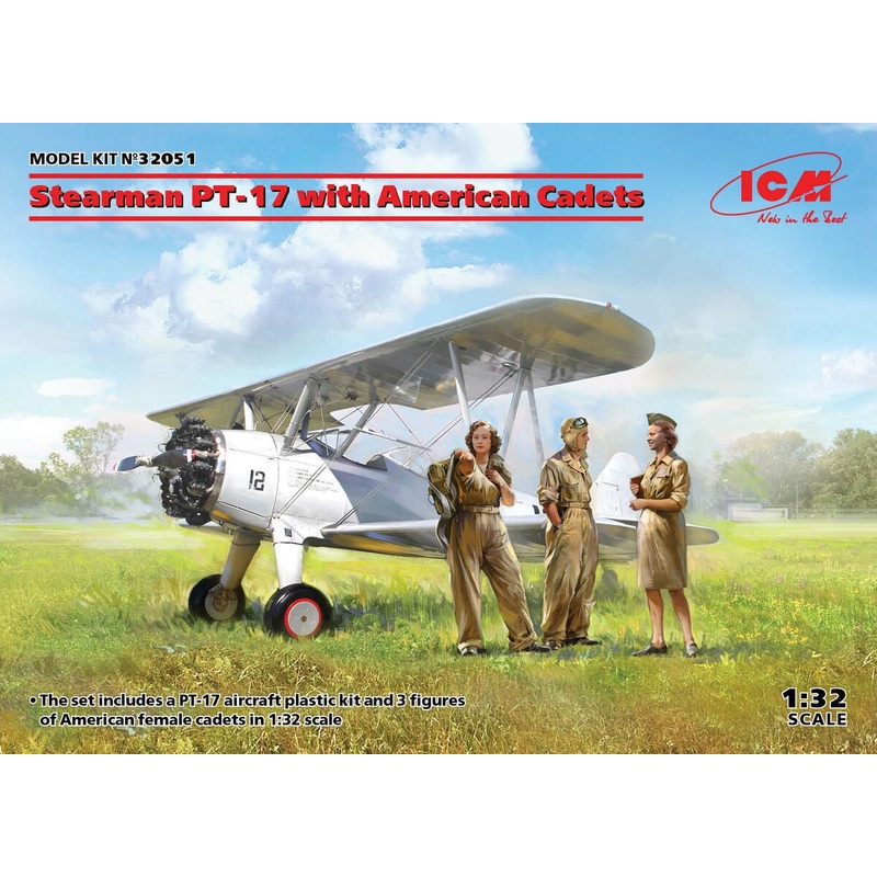 ICM - 1/32 Stearman Pt-17 w/ American Cadets
