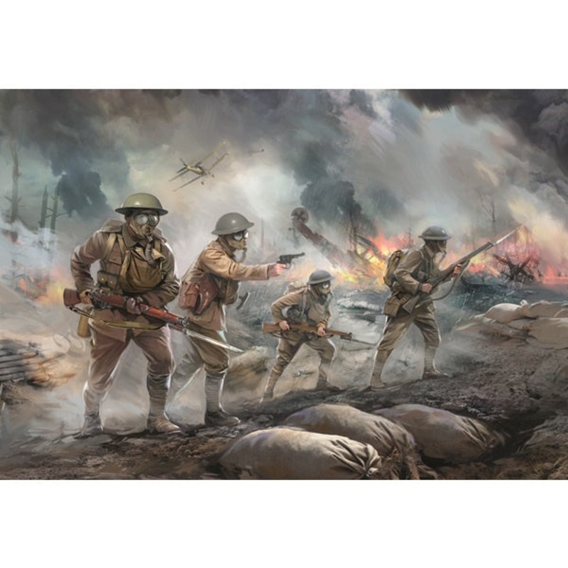 ICM - 1/35 British Infantry in Gas Masks Masks 1917 4 Figures
