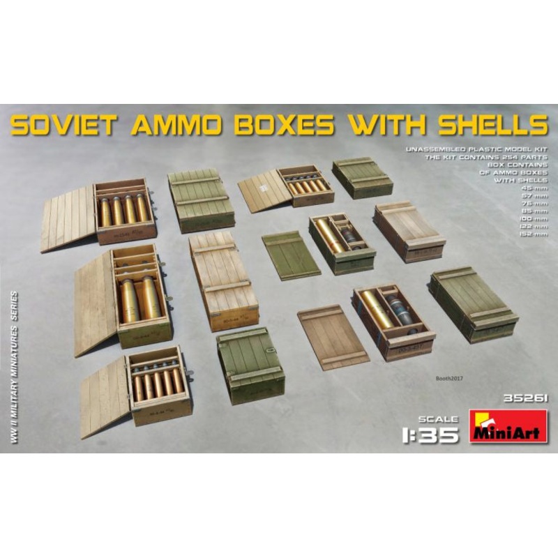Miniart - 1/35 Soviet Ammo Boxes with Shells