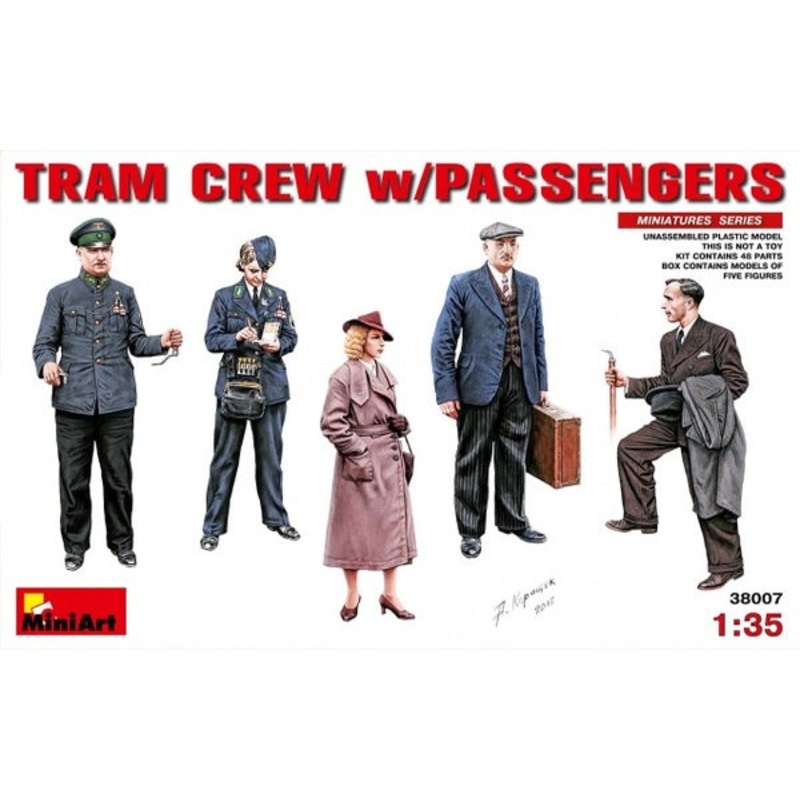Miniart - 1/35 Tram Crew With Passengers