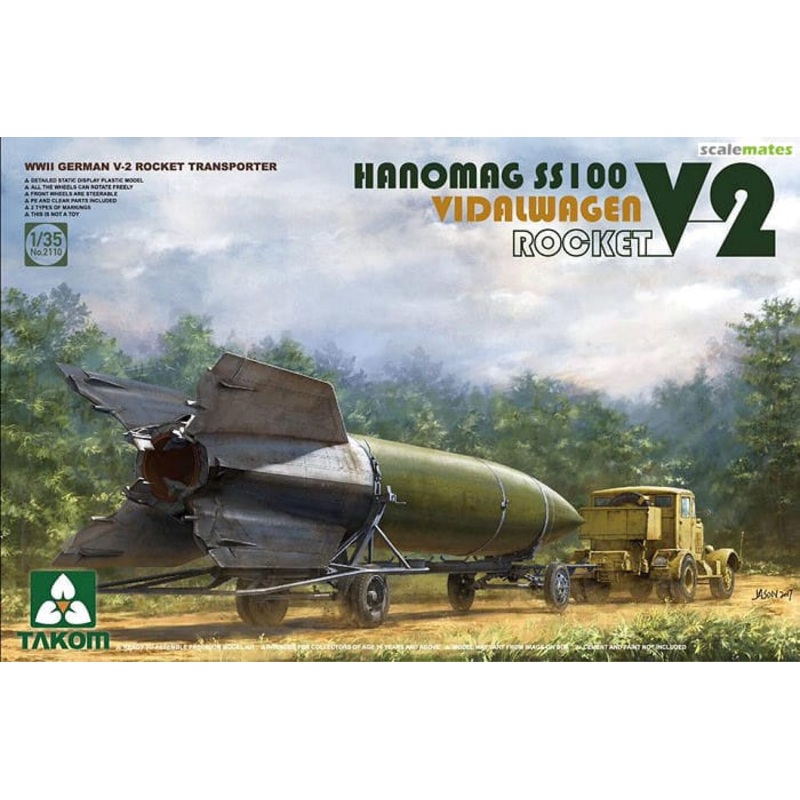 Takom - 1/35 V-2 Rocket Vidalwagen & Hanomag SS100