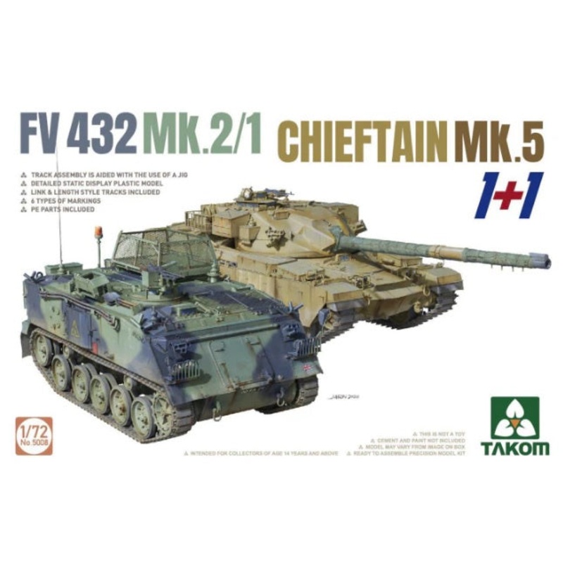 Takom - 1/72 FV 432 MK 2/1+Chieftain MK 5 (1+1)
