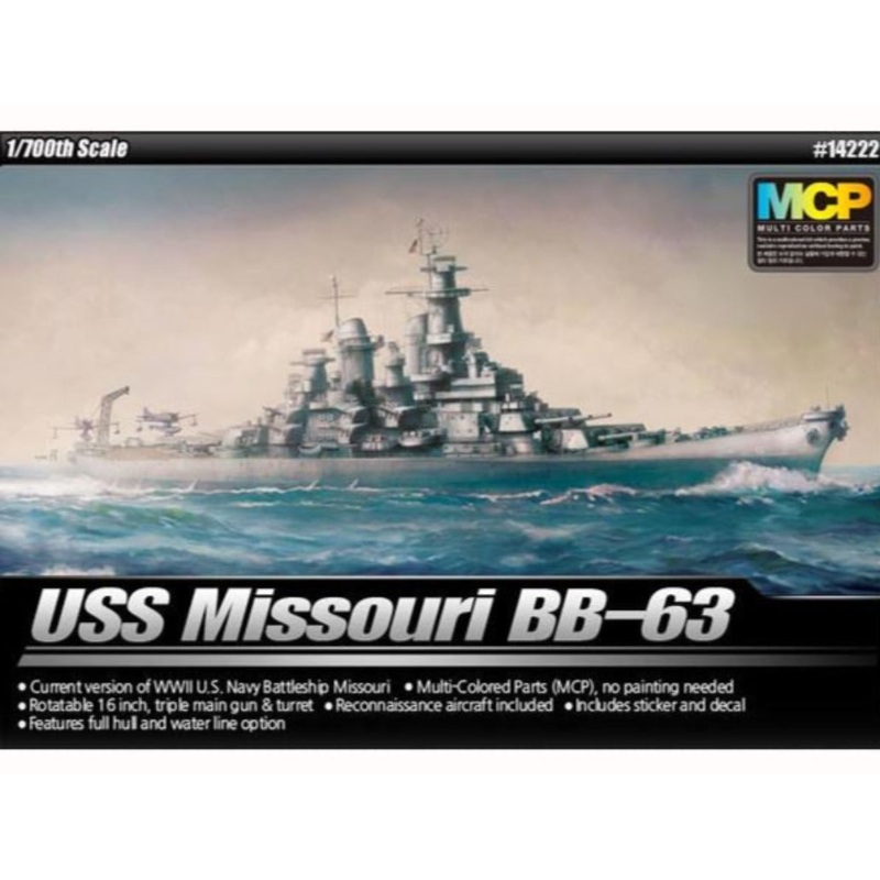 Academy - 1/700 U.S.S. Missouri (MULTI Coloured)