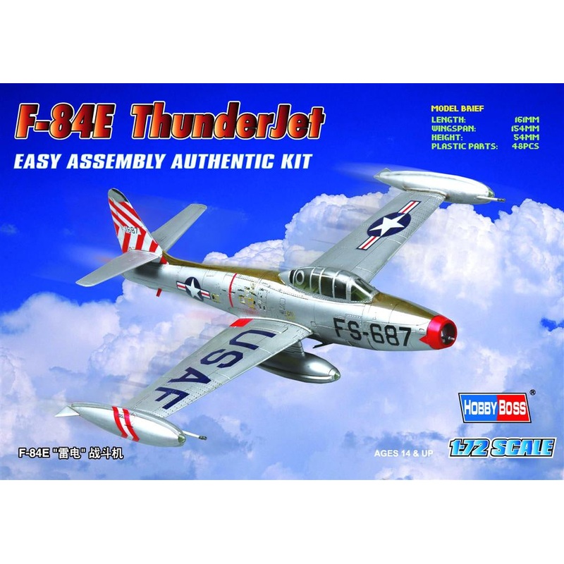 Hobby Boss - 1/72 F-84E Thunderjet Fighter (80246)