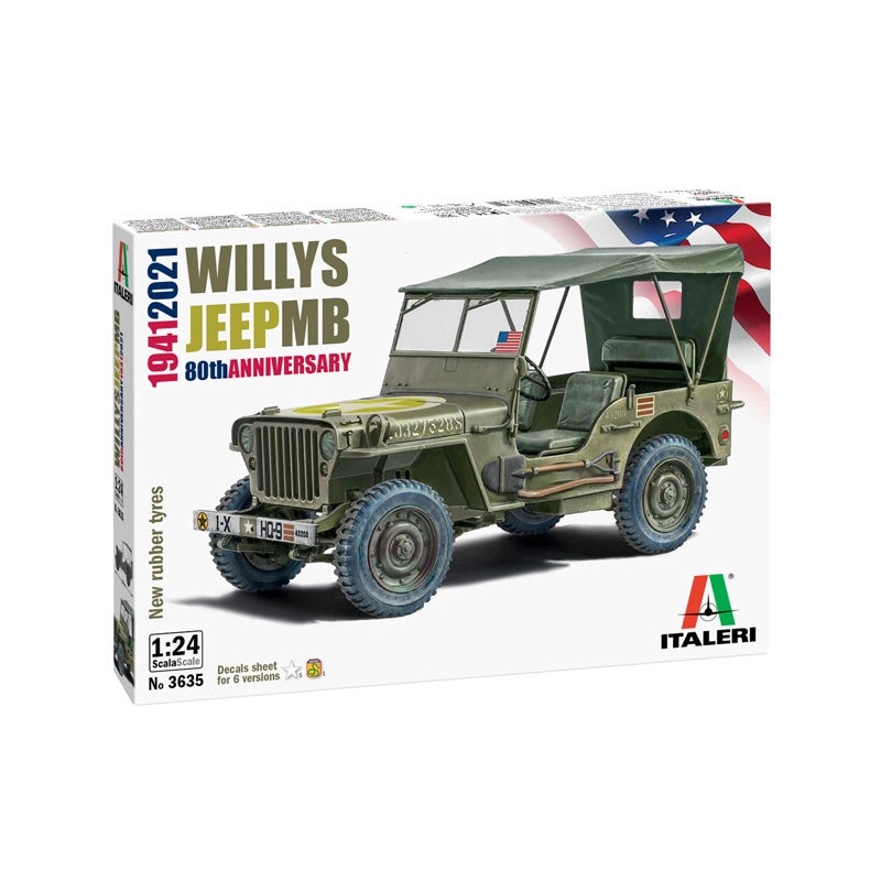 Italeri - 1/24 Willys Jeep MB "80th Year Anniversary"