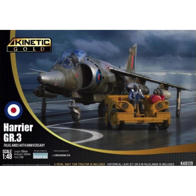 Kinetic - 1/48 Harrier GR3 40 Ann Falkland EDITION