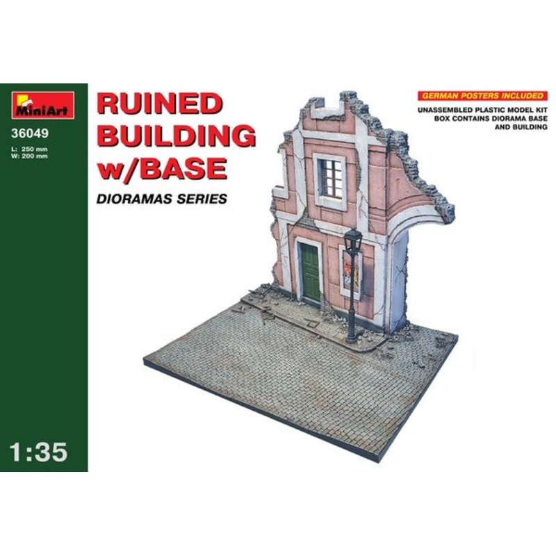 Miniart - 1/35 Ruined Building With Base