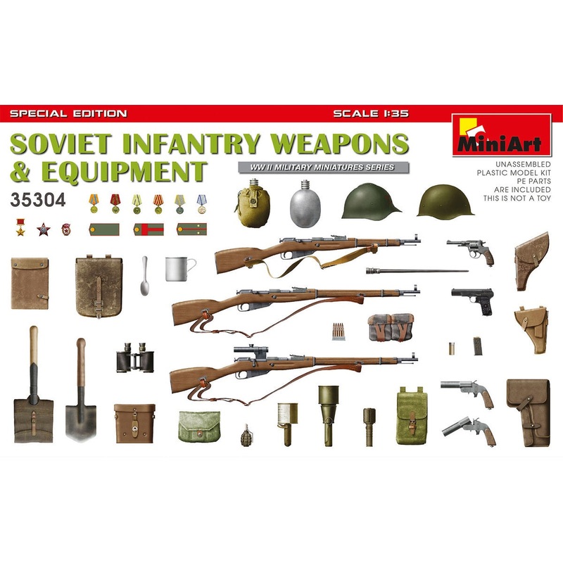 Miniart - 1/35 Soviet Infantry Weapons and Equipment (Special Edition)
