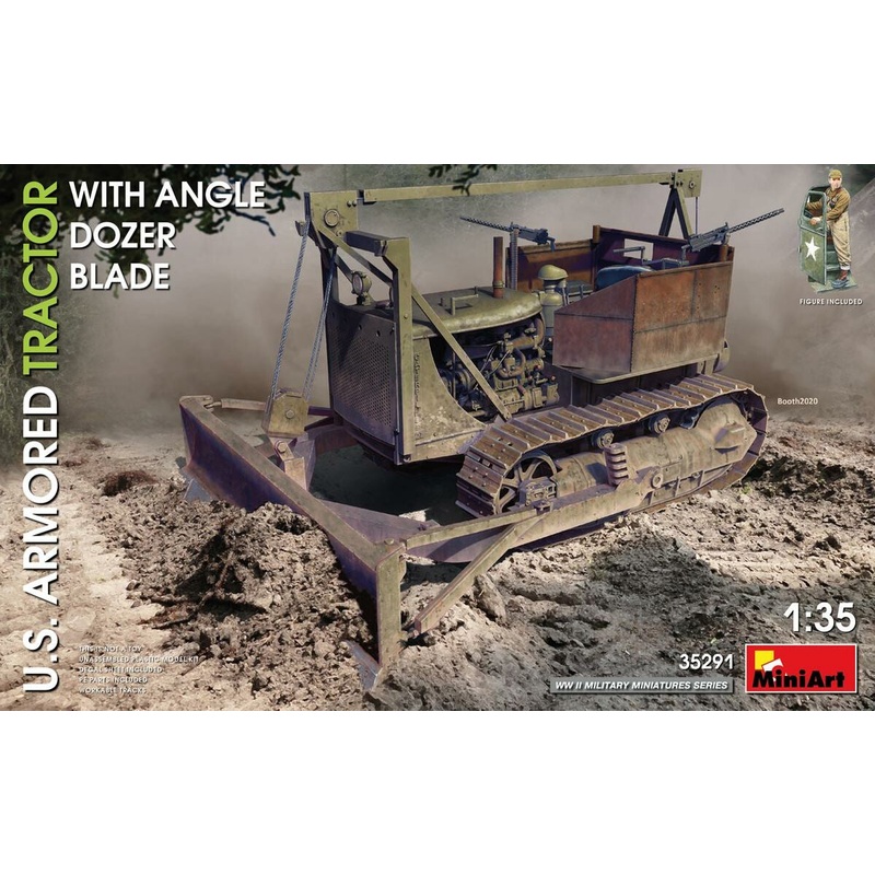 Miniart - 1/35 U.S. Armored Tractor w/ Angle Dozer Blade