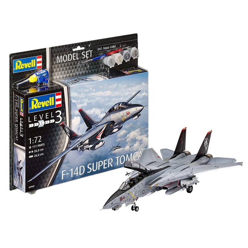 Revell - 1/72 F14D Super Tomcat (Model set Incl.Paint)