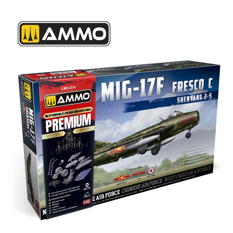 AMMO - 1/48 MiG-17F Shenyang J-5 Vietnam-China-North Korea Premium Edition